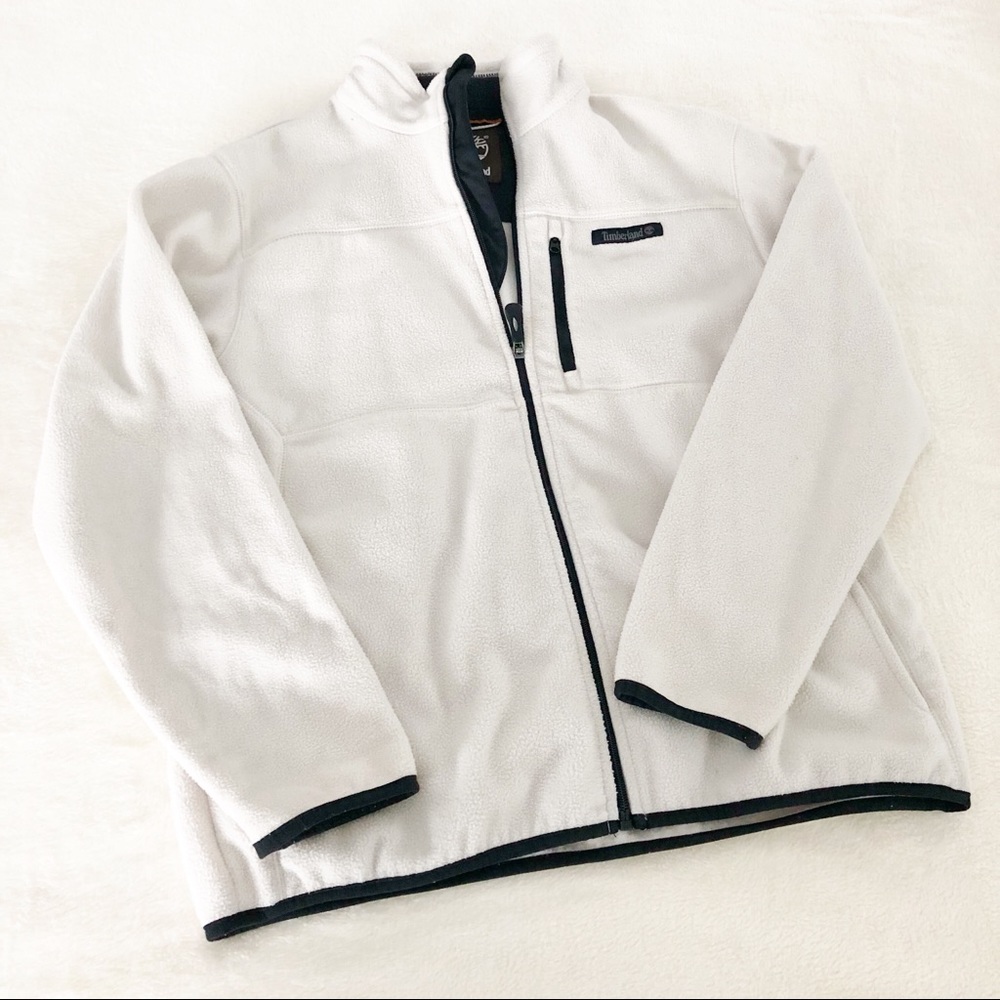Timberland cream fleece jacket size S